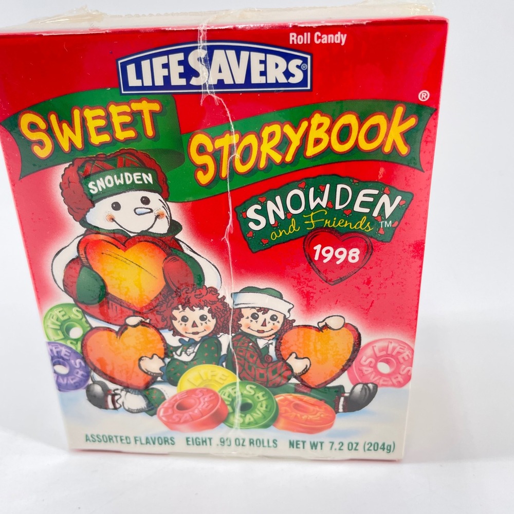 Vintage 1998 LifeSavers Sweet Storybook Snowden Raggedy Ann Collectible Box New